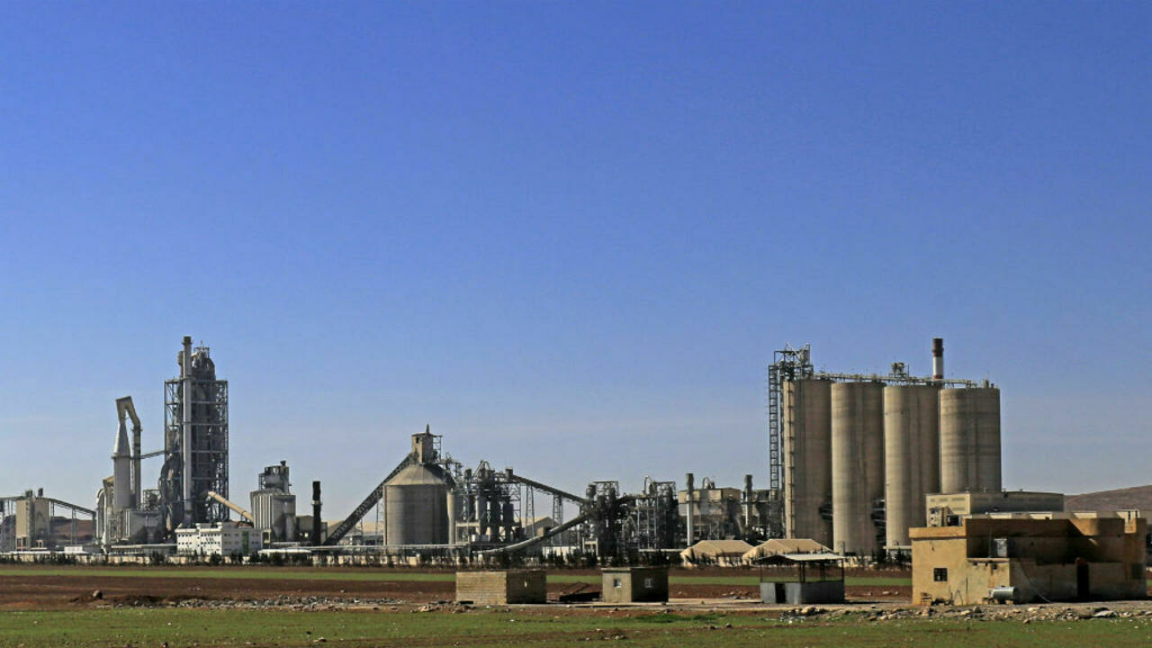 A general view shows the Lafarge Cement Syria LCS cement plant in Jalabiya in northern Syria on February 19 2018 File Delil Souleiman AFP