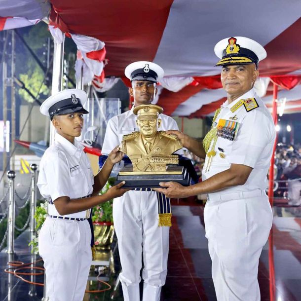 A spectacular Passing Out Parade (POP) of third batch of Agniveers (02/2023) was held at INS Chilka