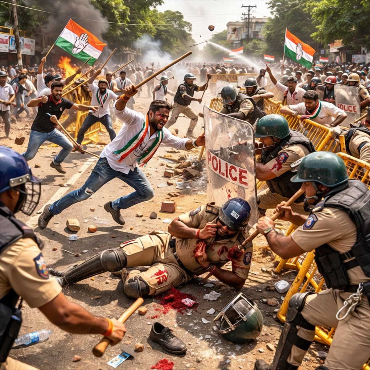 Five Recent Times Congress Activists Turned to Disruptive Tactics and Violence