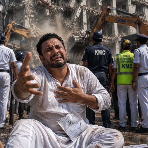 Civic Body Demolishes Unauthorized High-Rises Linked to Political Strongmen