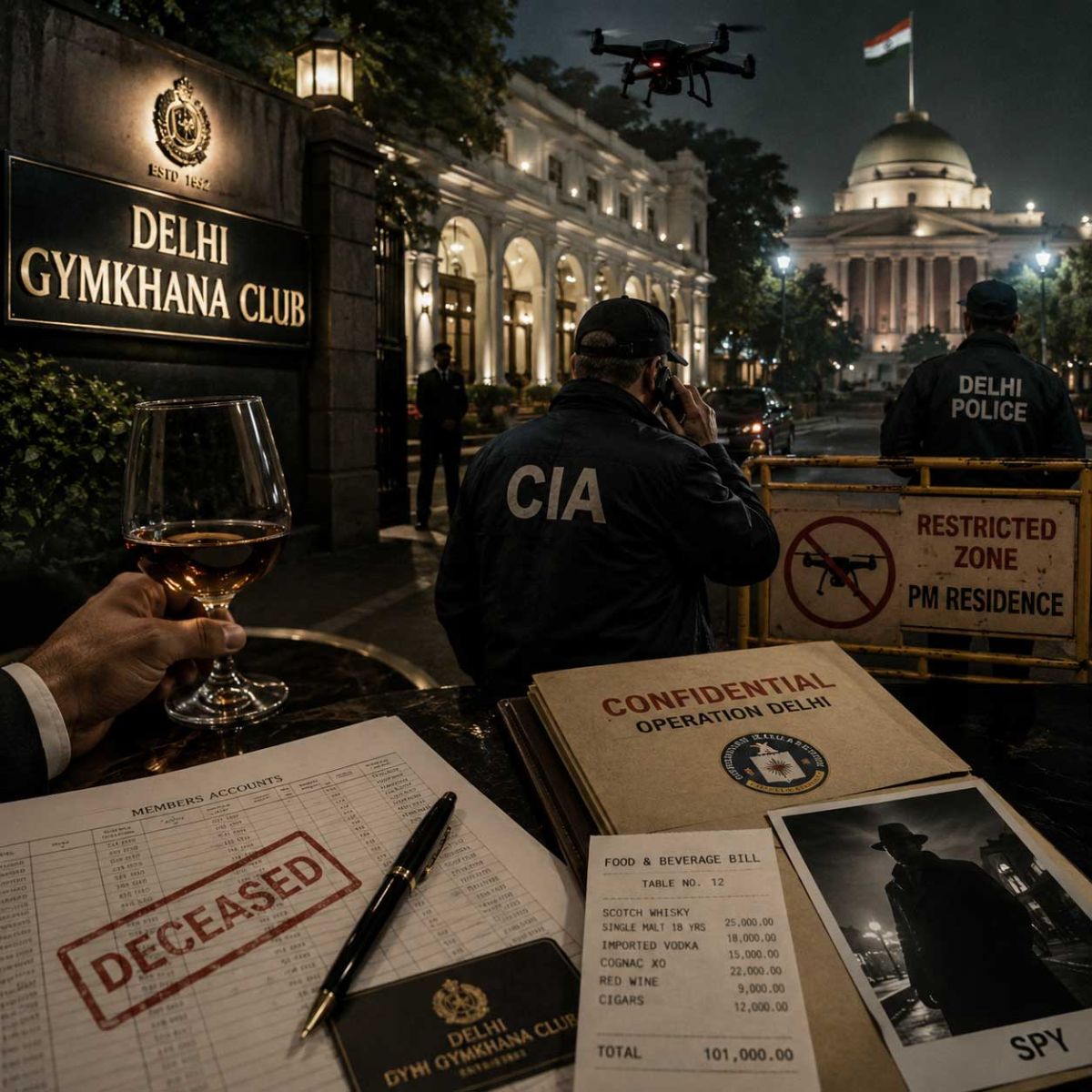 Delhi Gymkhana Club Faces Heavy Investigation: Deceased Members' Accounts Billed, Drone Activity Near PM House, and Massive Legal Fees for Insider Lawyers