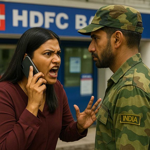 “Bhikari Jaisa Loan Pe Jee Raha Hai” – Female Bank Employee Behaves Poorly With Soldier in Mumbai; Audio Shared Online