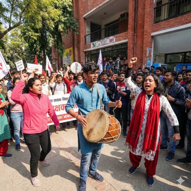 JNU Administration Takes Decisive Action Against Vandalism: Top Student Leaders Rusticated Following Library Violence