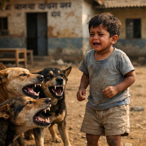 Rajasthan School Attack: Four-Year-Old Boy Seriously Injured by Stray Dogs in Bikaner