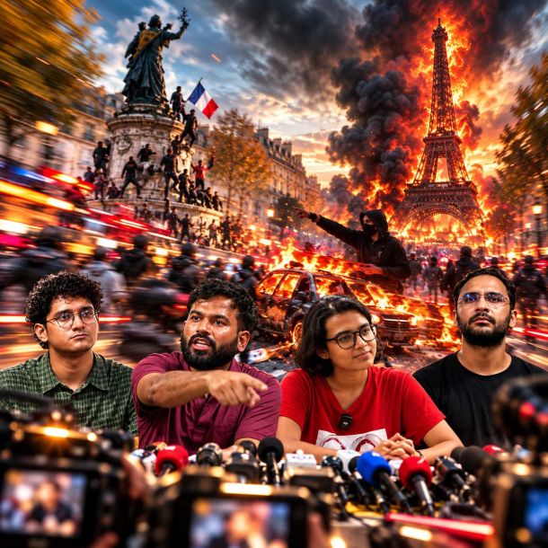 French Cities Burn While BBC Calls Riots 'Mostly Peaceful': How Western Media Applies Double Standards to France and India