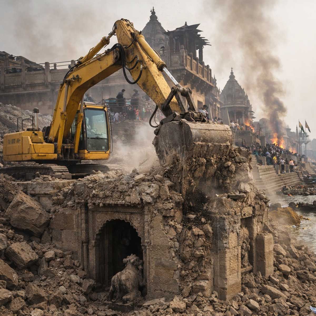 Varanasi: Police Book Eight After CM Yogi Exposes Fake AI Images of ‘Bulldozer Action’ at Manikarnika Ghat