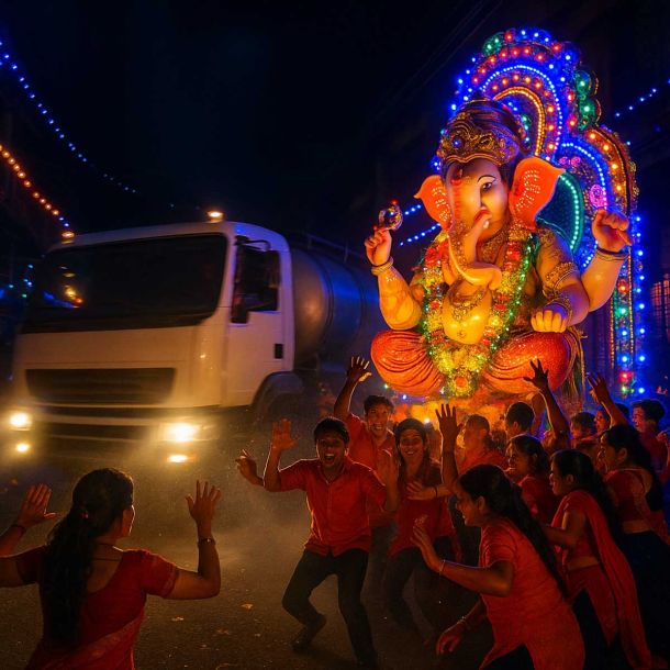 Karnataka: Truck Mows Down Crowd During Ganesh Immersion in Hassan – 9 Dead, 22 Hurt, Driver Booked