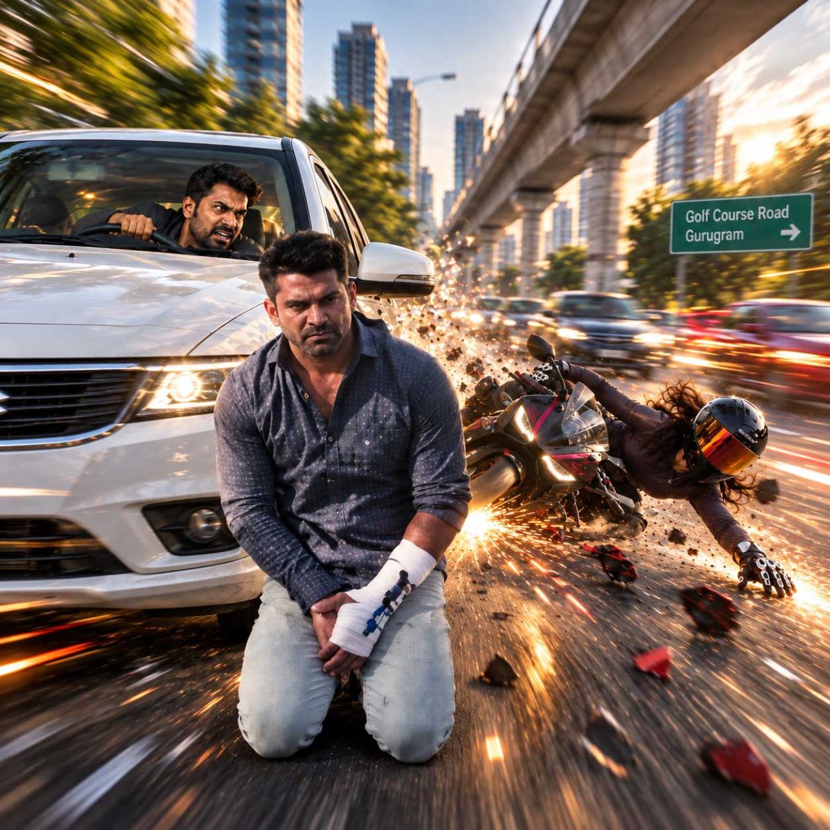 Gurugram Biker Sia Hit-and-Run Case: Driver Kalyan Bainsla Apprehended in Rajasthan, Upgraded to Attempt-to-Murder Charge