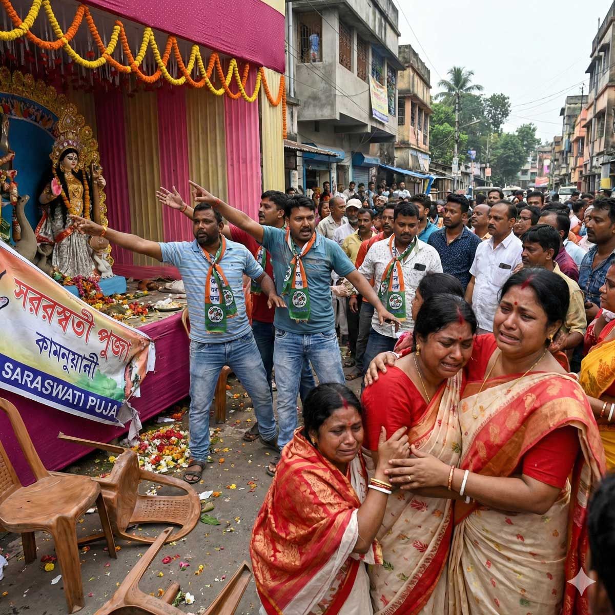 Temple Sealed, Threats by TMC Cadres, Permission Refused Over Religious Demographics: Four Incidents of Disrupted Saraswati Puja in West Bengal