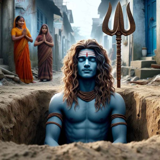 Appearance of Shivling during excavation in Shitala Dham