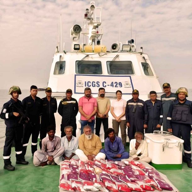Heroin worth ₹350 crore seized from Pakistani boat