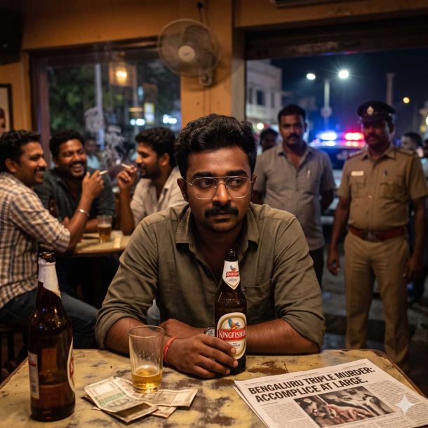 Bengaluru Triple Murder: Co-Accused Kenneth Apprehended in Puducherry Bar