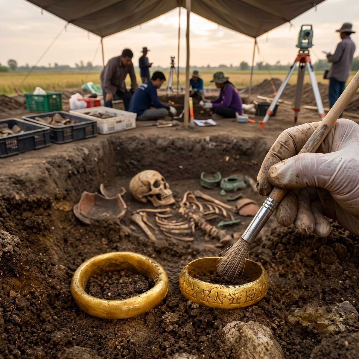 2,000-Year-Old Indian Gold Rings Discovered in Thailand: The Brahmi Script, Vaishya Connections, and New Archaeological Revelations