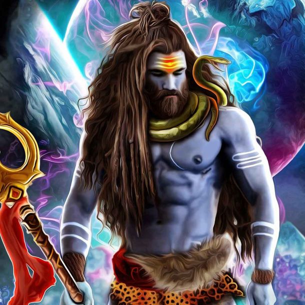 Divine archer, pointing with his arrow to the unrevealed Absolute